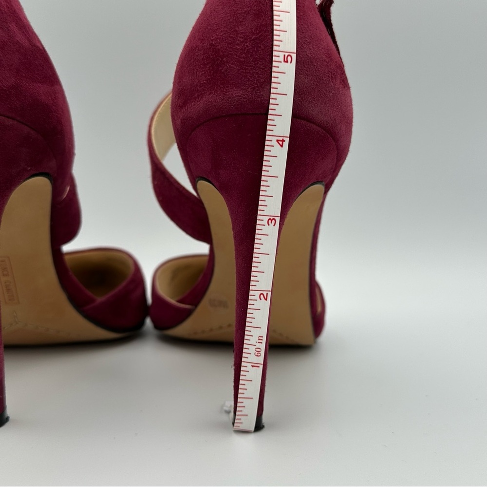 Vincent Camuto VC-Charlotte Women’s Size 9 US Red Suede Ankle-Strap Heels Shoes - Picture 6 of 11